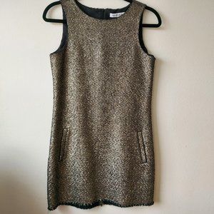 Cupcakes & Cashmere metallic trapeze dress xs